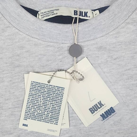 New Bulk Men L Large Grey Sweater Pullover Comfortable Long Sleeve Sweatshirt - Picture 3 of 10